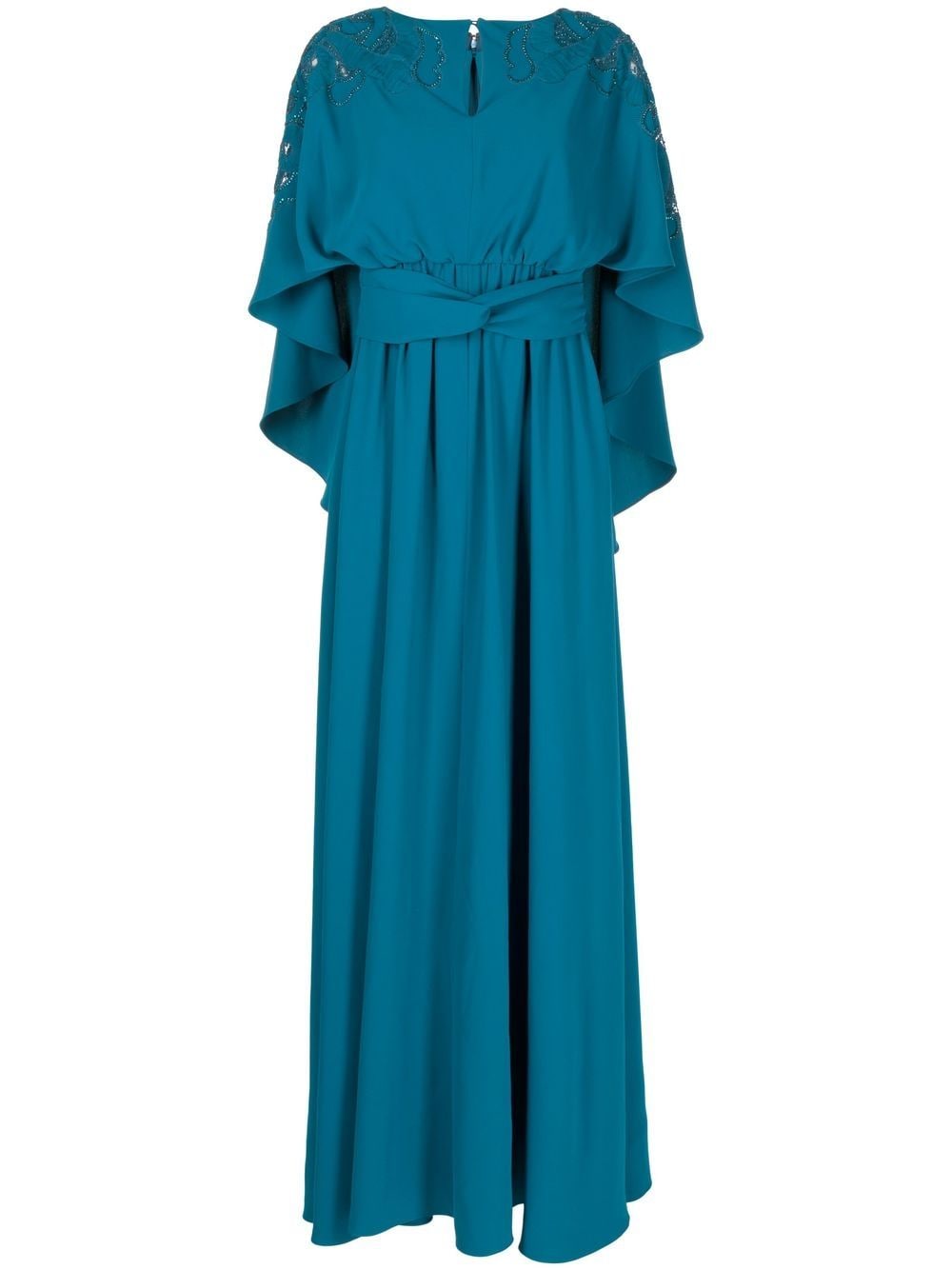 Sachin & Babi keyhole-detail draped gown - Green von Sachin & Babi