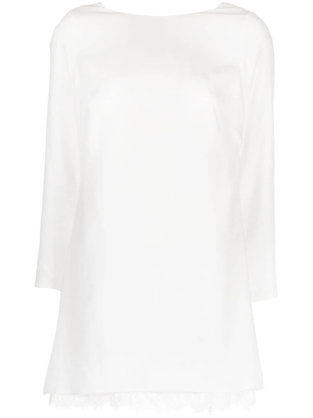 Sachin & Babi lace-trim long-sleeve shift dress - White von Sachin & Babi