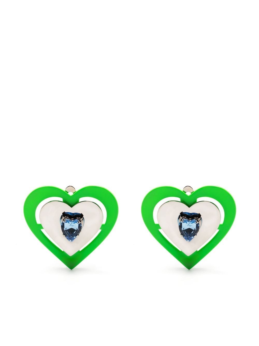 SafSafu Neon heart-shaped earrings - Silver