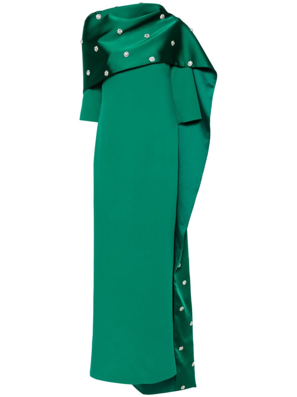 Safiyaa Cosette draped maxi dress - Green von Safiyaa
