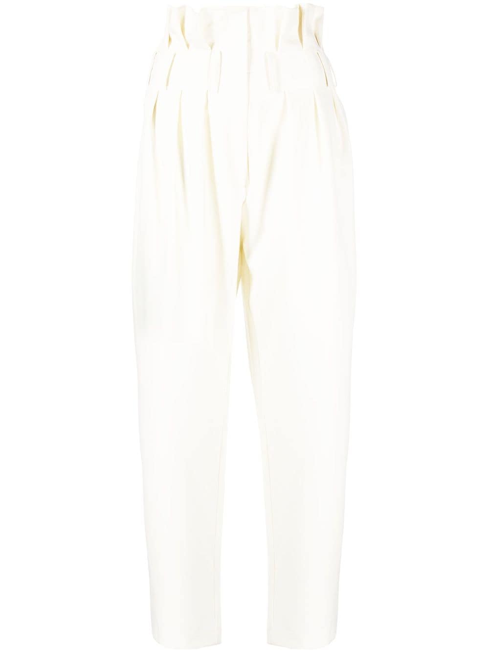 Saiid Kobeisy Double Crepe high waist pants - White von Saiid Kobeisy