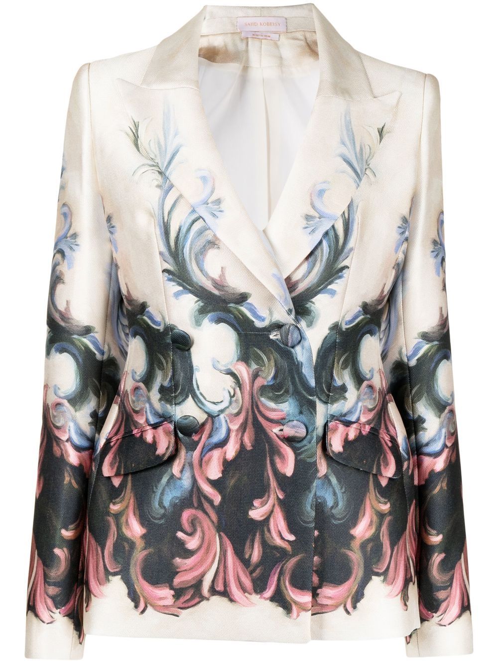 Saiid Kobeisy Mikado Pique chromatic-printed jacket - Neutrals von Saiid Kobeisy