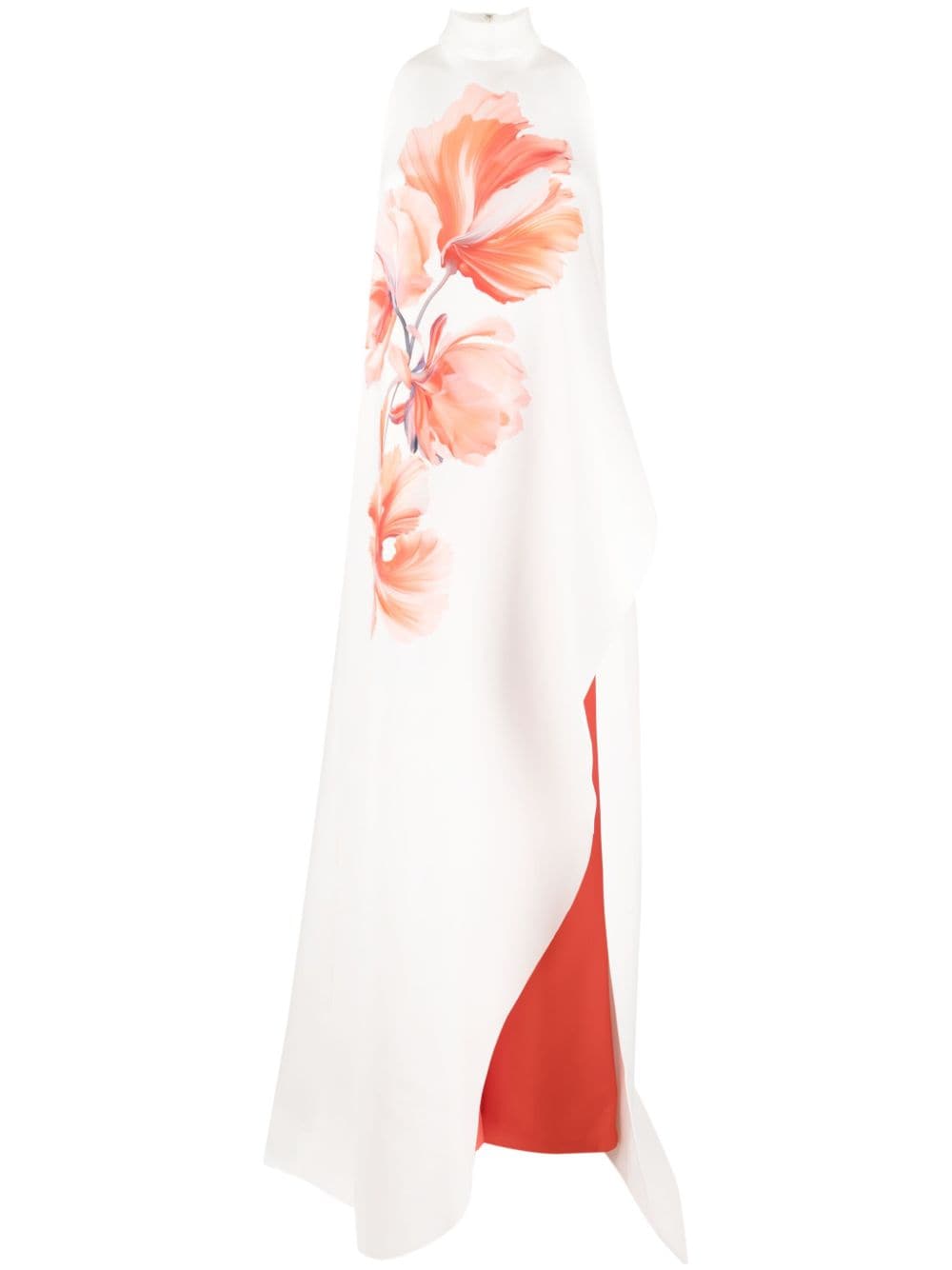 Saiid Kobeisy asymmetric floral-print maxi dress - White von Saiid Kobeisy