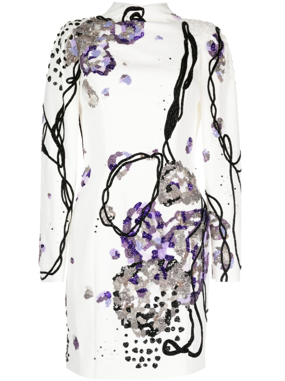 Saiid Kobeisy beaded crepe minidress - White von Saiid Kobeisy