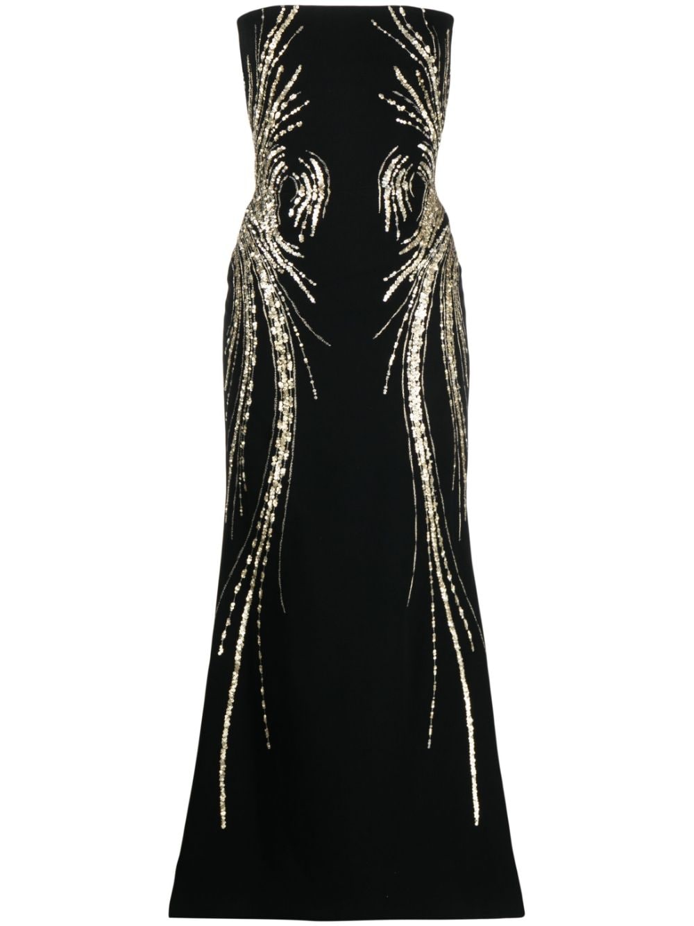 Saiid Kobeisy beaded strapless long dress - Black von Saiid Kobeisy