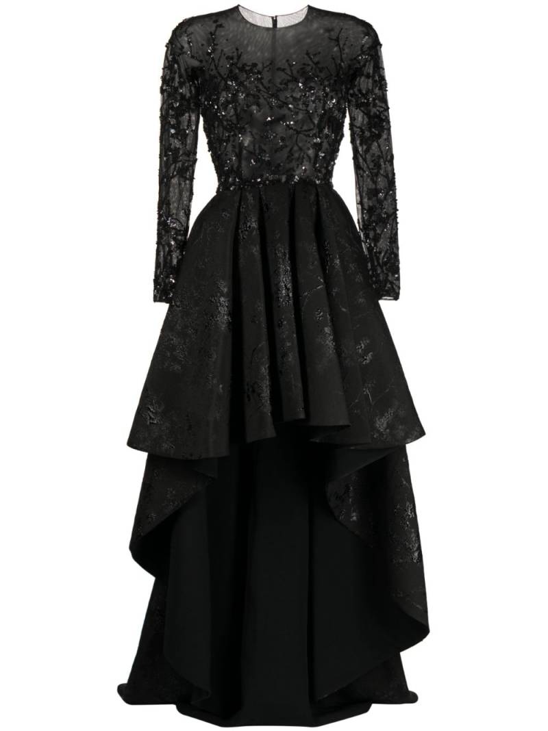 Saiid Kobeisy brocade beaded dress - Black von Saiid Kobeisy