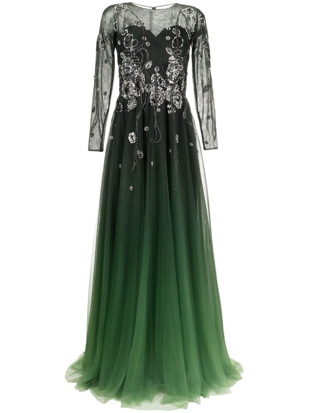 Saiid Kobeisy gradient-effect beaded tulle gown - Green von Saiid Kobeisy