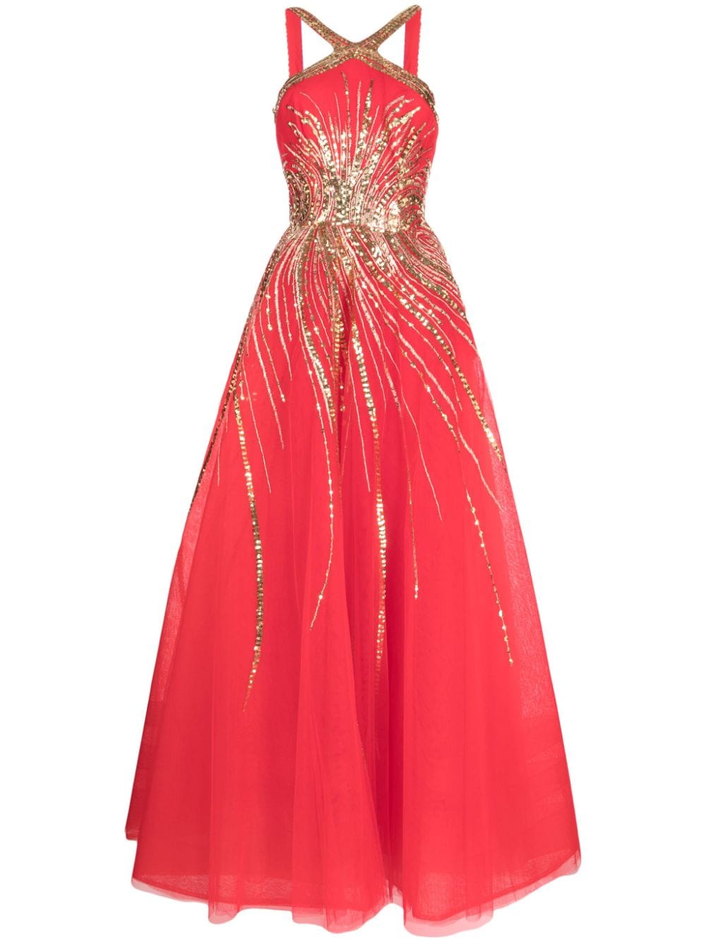 Saiid Kobeisy halterneck sequin-embellished gown - Red von Saiid Kobeisy