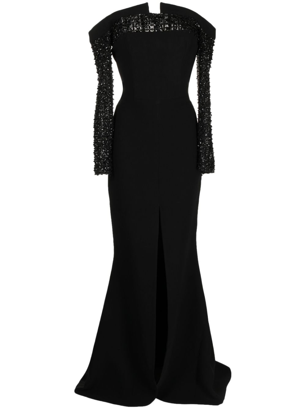 Saiid Kobeisy off-shoulder bead embellished dress - Black von Saiid Kobeisy