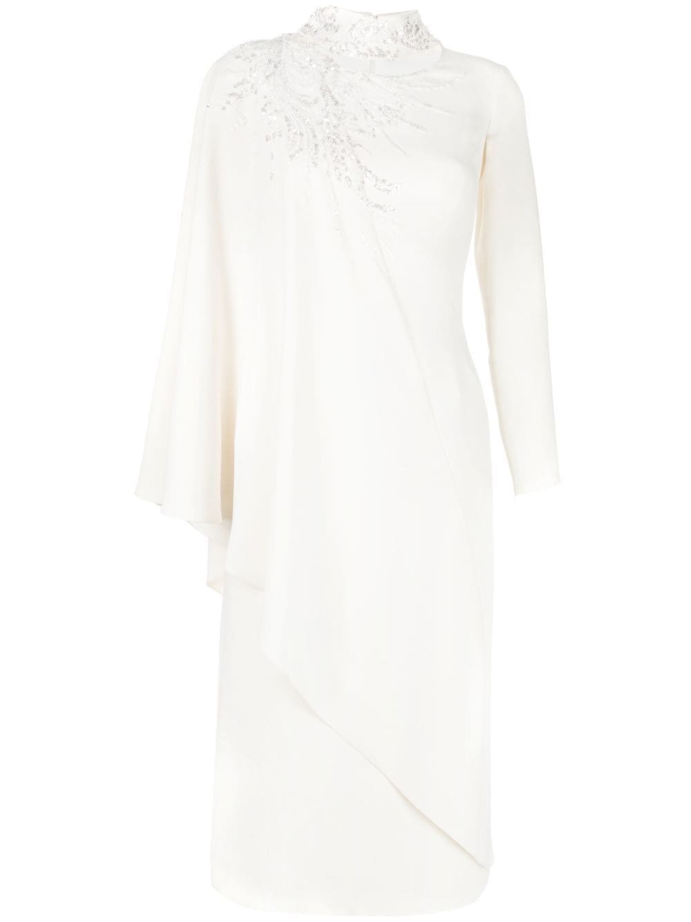 Saiid Kobeisy sequin embroidered draped dress - White von Saiid Kobeisy