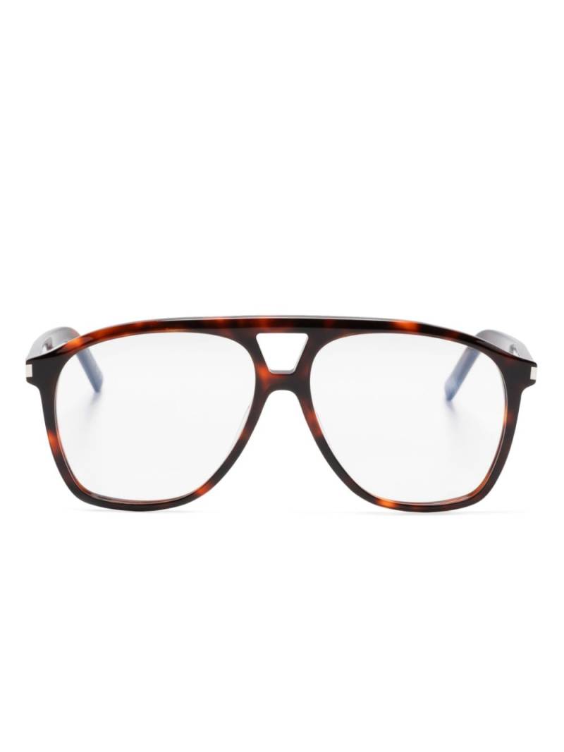 Saint Laurent Eyewear Dune navigator-frame glasses - Brown von Saint Laurent Eyewear