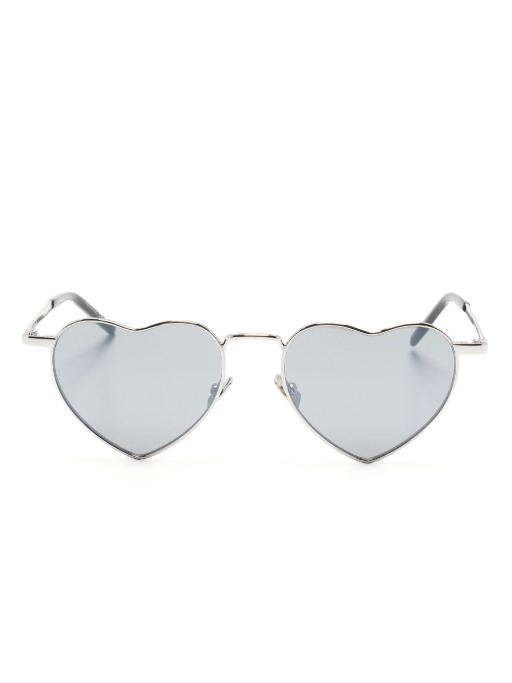 Saint Laurent Eyewear Loulou heart-frame sunglasses - Silver von Saint Laurent Eyewear