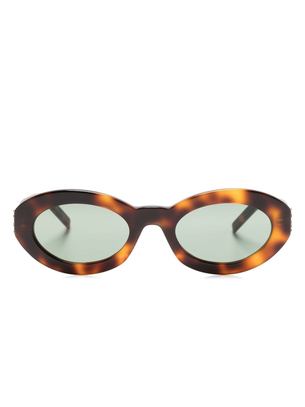 Saint Laurent Eyewear Monogram Hinge oval-frame sunglasses - Brown von Saint Laurent Eyewear