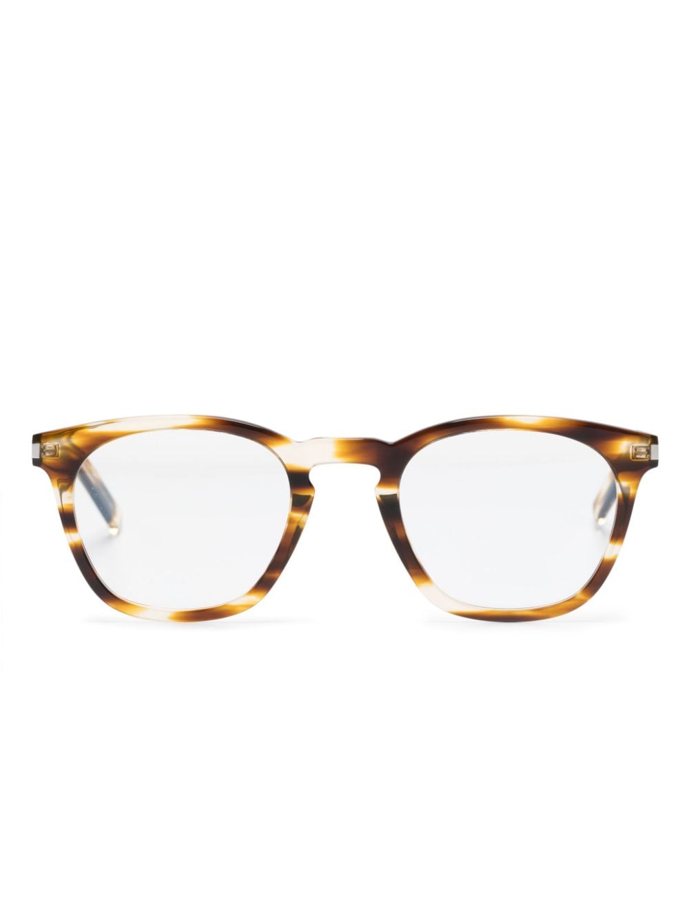 Saint Laurent Eyewear SL 30 Slim square-frame glasses - Brown von Saint Laurent Eyewear