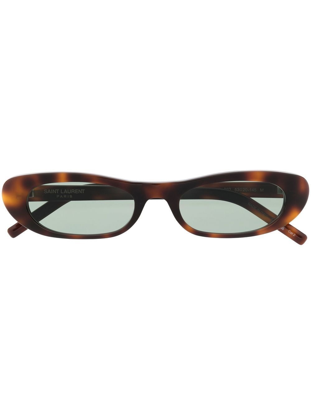 Saint Laurent Eyewear SL 557 slim tortoiseshell sunglasses - Green von Saint Laurent Eyewear