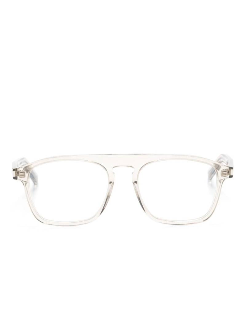 Saint Laurent Eyewear SL157 round-frame glasses - Neutrals von Saint Laurent Eyewear