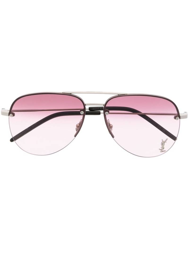Saint Laurent Eyewear SL312 pilot-frame sunglasses - Silver von Saint Laurent Eyewear