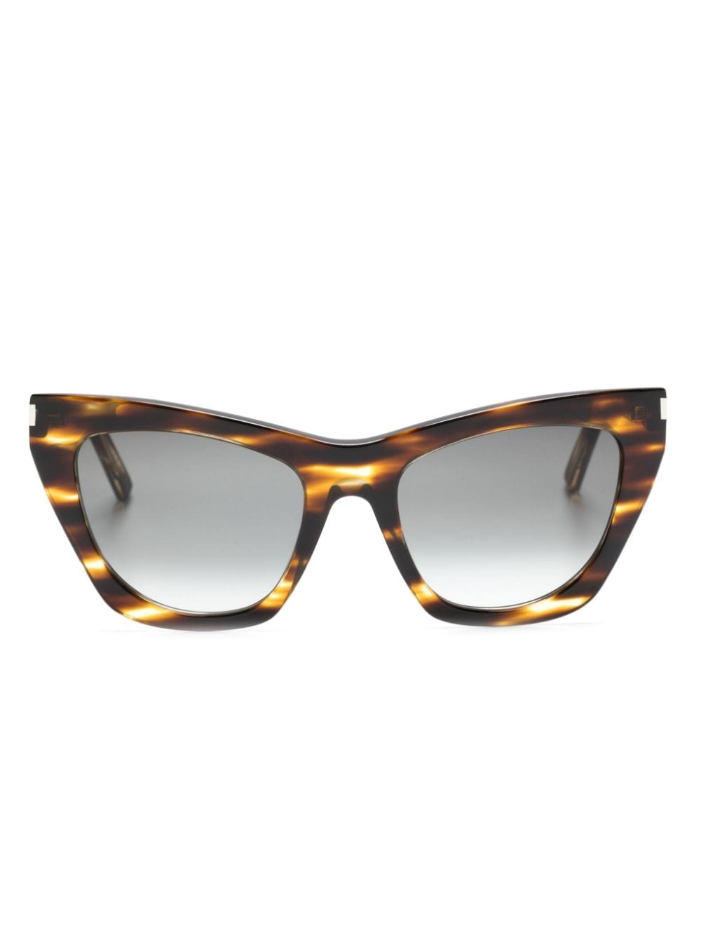 Saint Laurent Eyewear logo-engraved cat-eye sunglasses - Brown von Saint Laurent Eyewear