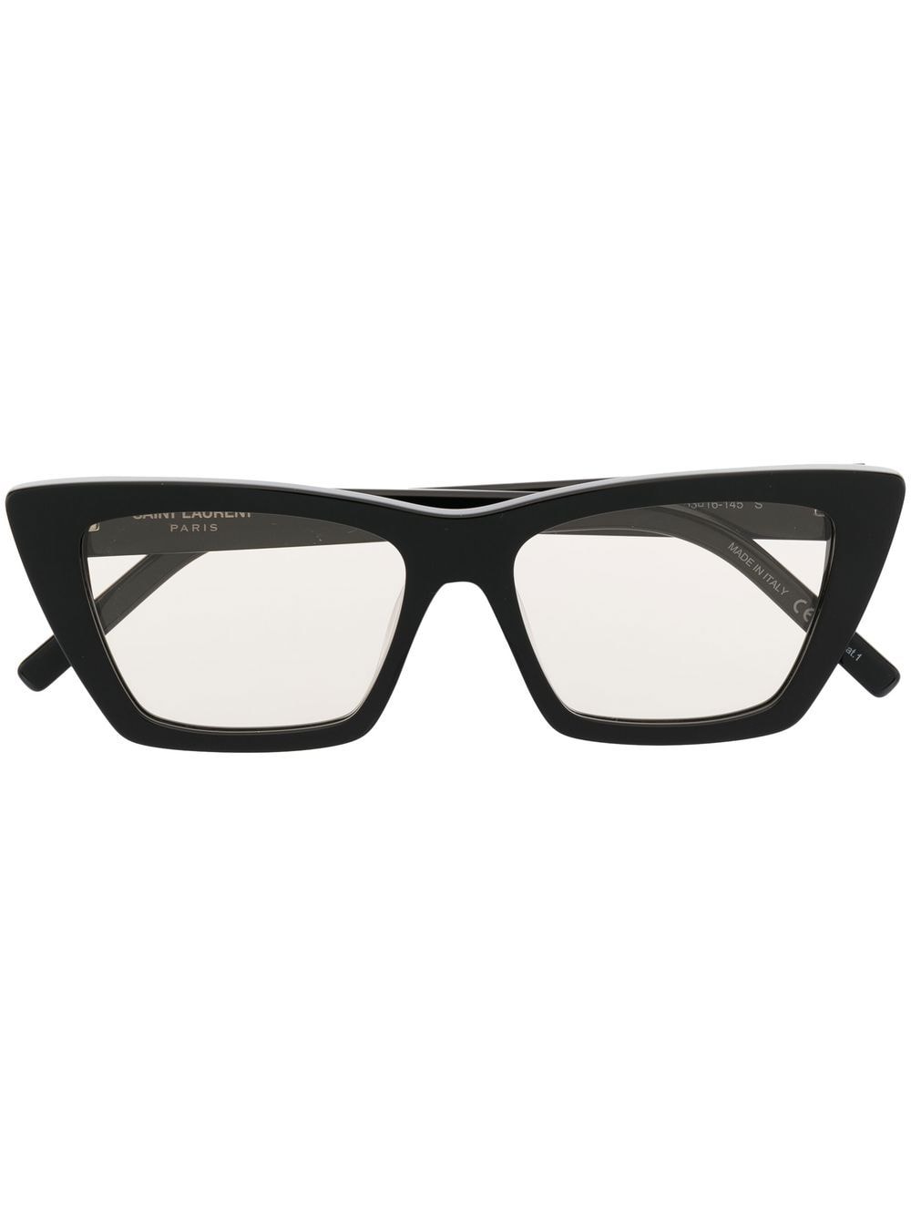 Saint Laurent Eyewear logo-lettering cat-eye sunglasses - Black