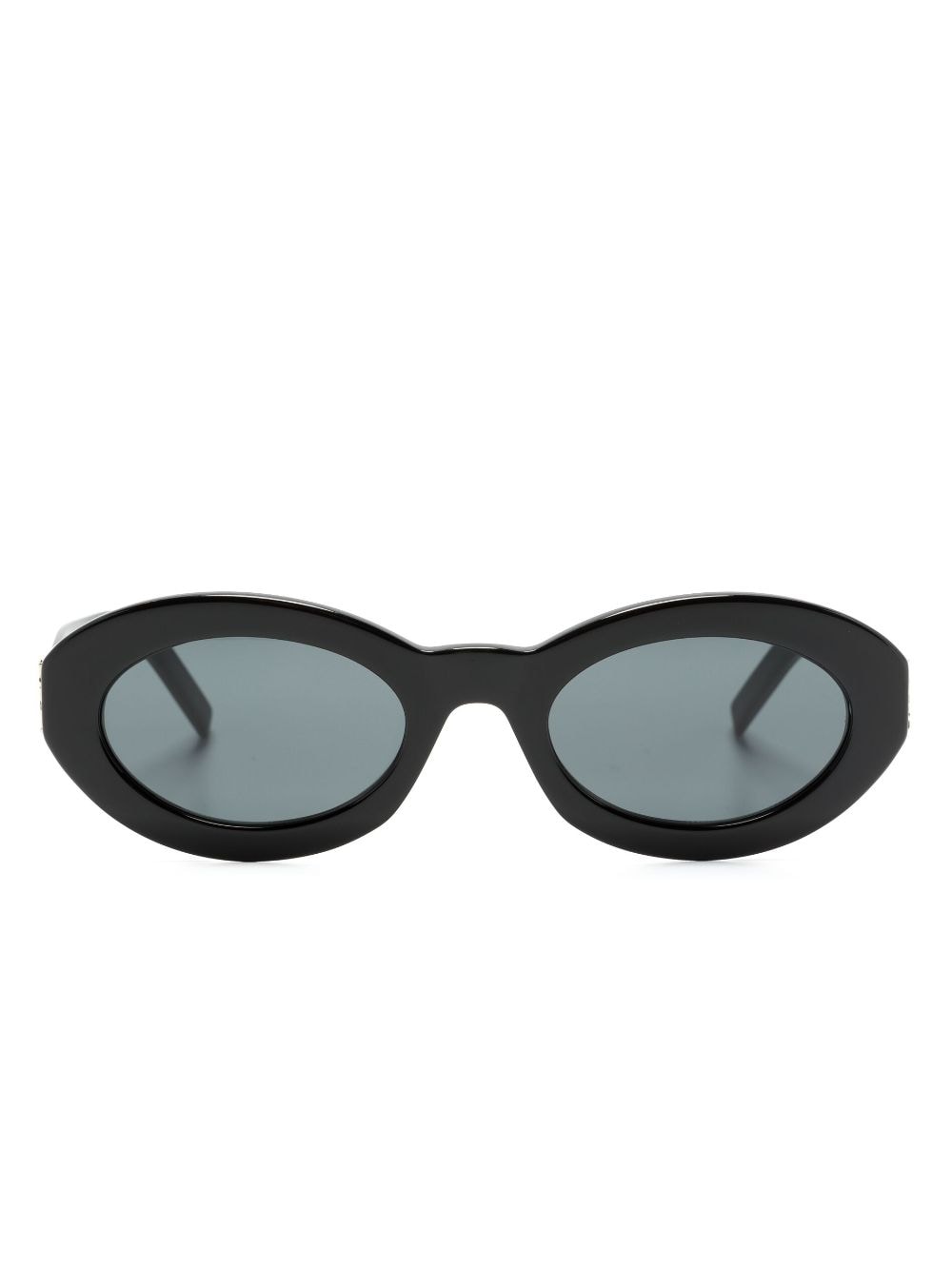 Saint Laurent Eyewear monogram-hinge oval-frame sunglasses - Black von Saint Laurent Eyewear