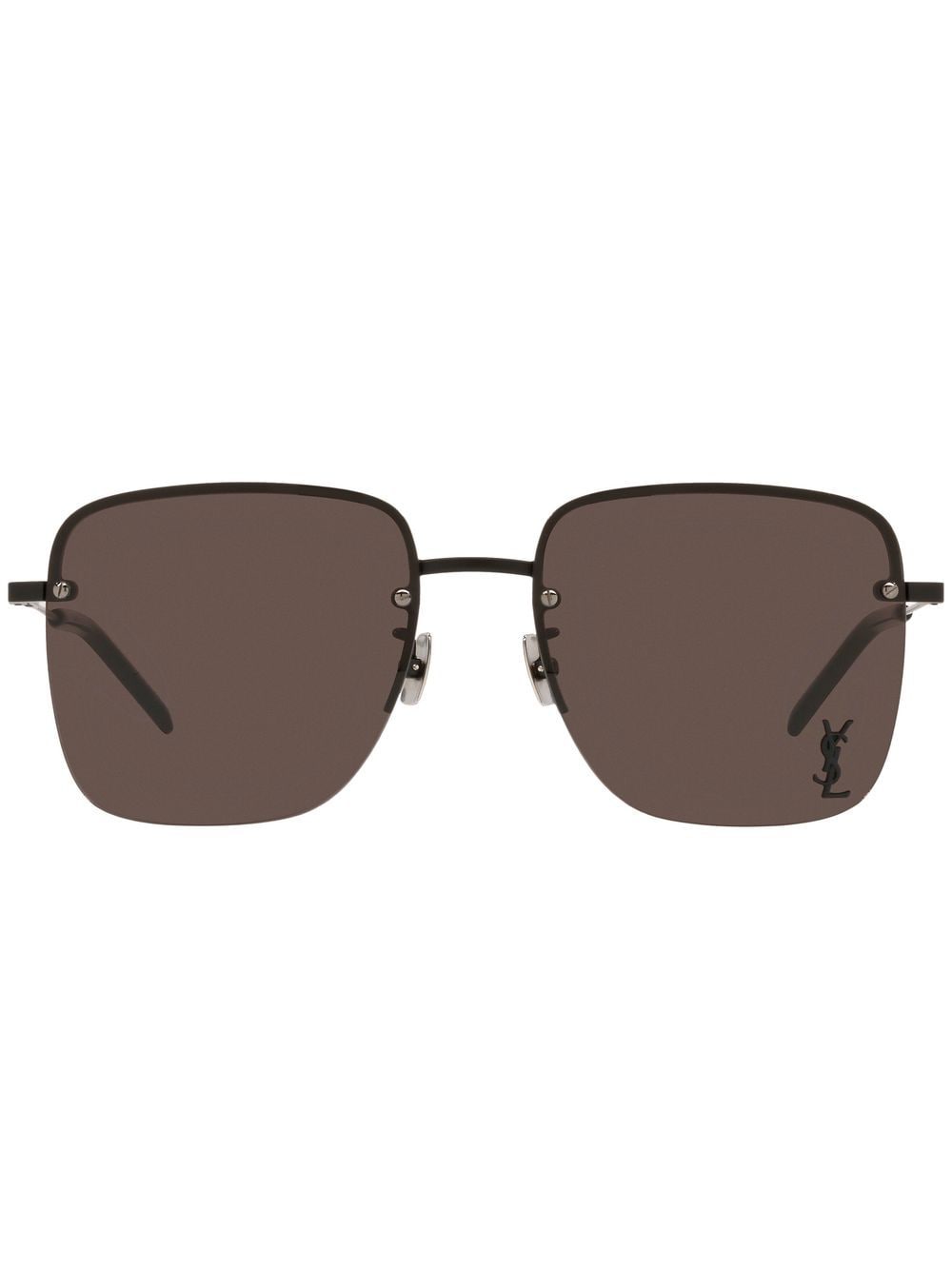 Saint Laurent Eyewear monogram square rimless sunglasses - Black von Saint Laurent Eyewear