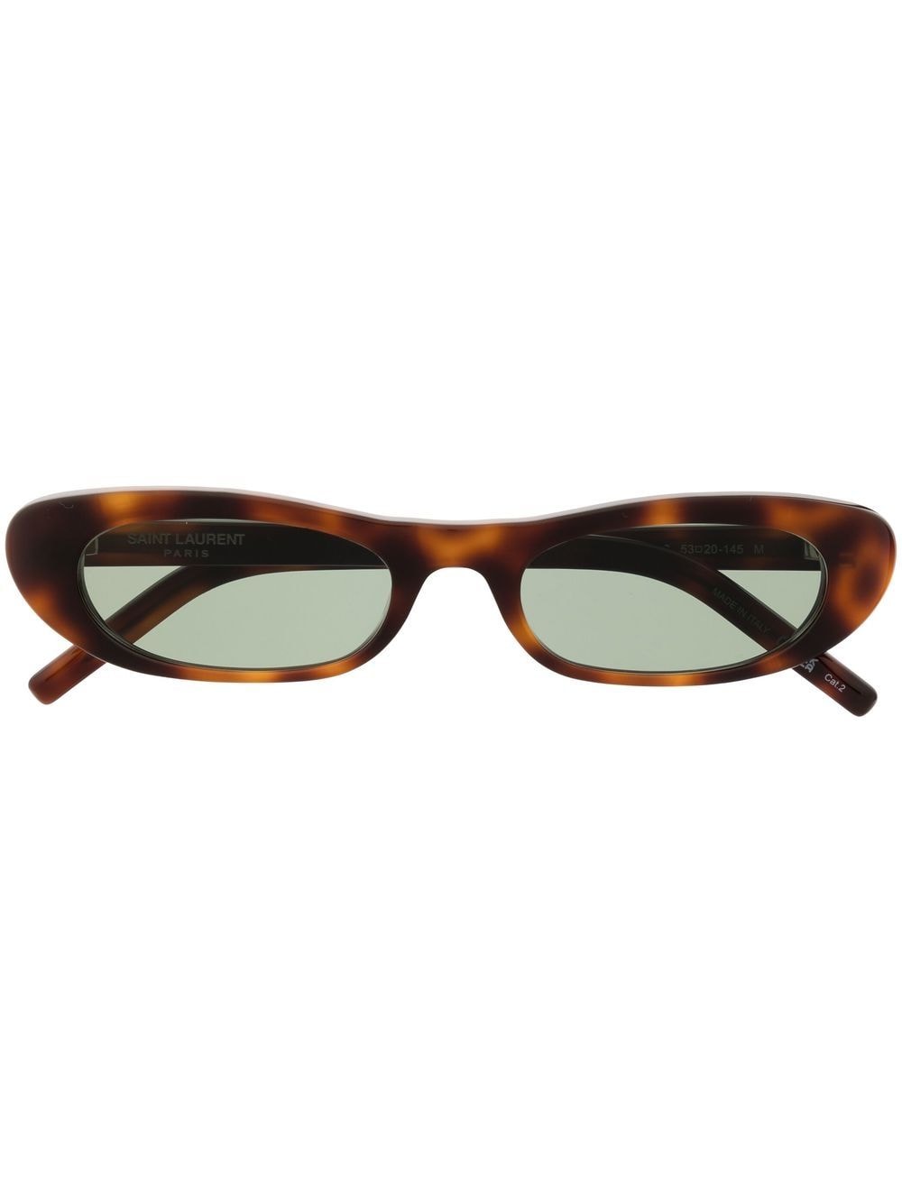 Saint Laurent Eyewear narrow oval frame sunglasses - Brown