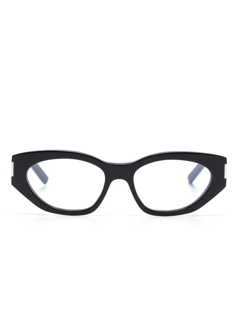 Saint Laurent Eyewear polished-effect cat-eye glasses - Black von Saint Laurent Eyewear