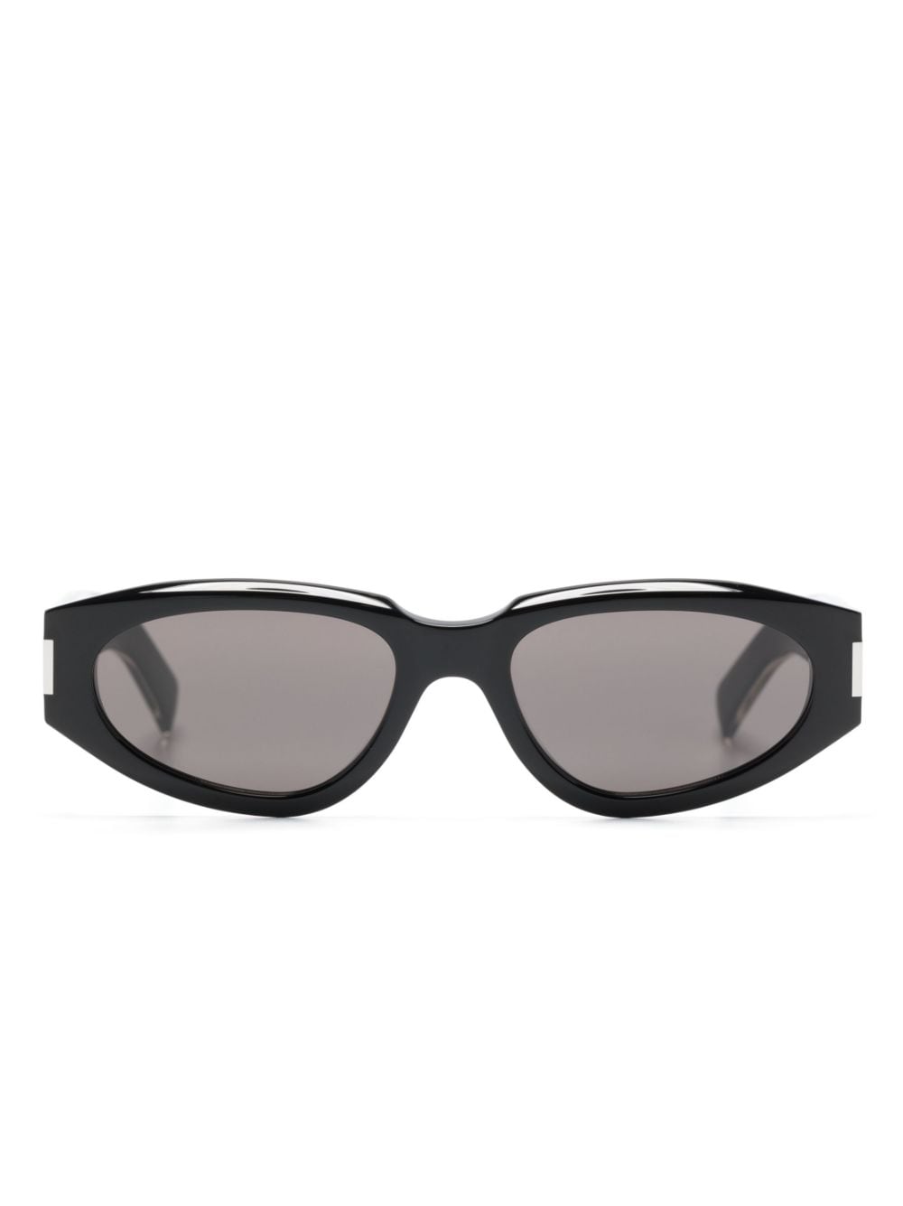 Saint Laurent Eyewear polished oval-frame sunglasses - Black von Saint Laurent Eyewear