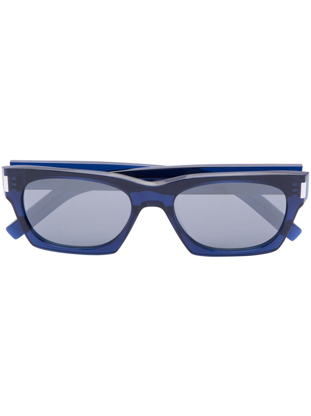 Saint Laurent Eyewear rectangular-shaped logo sunglasses - Blue von Saint Laurent Eyewear