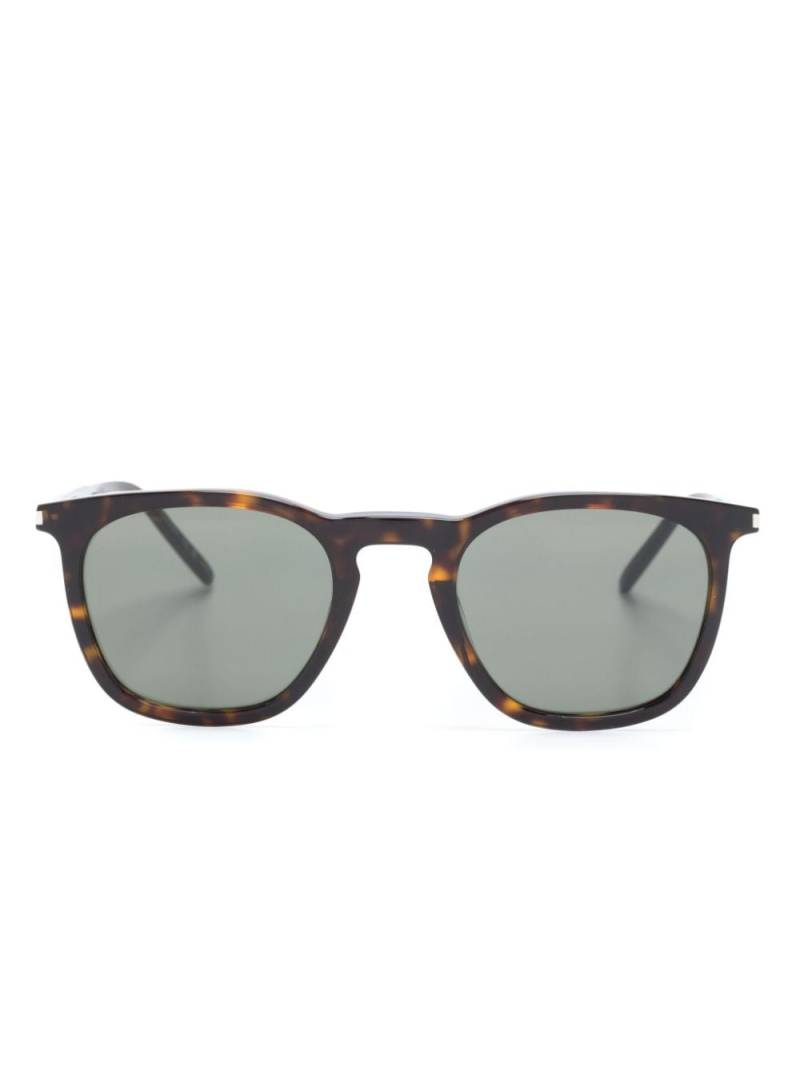 Saint Laurent Eyewear tortoiseshell-effect square-frame sunglasses - Brown von Saint Laurent Eyewear