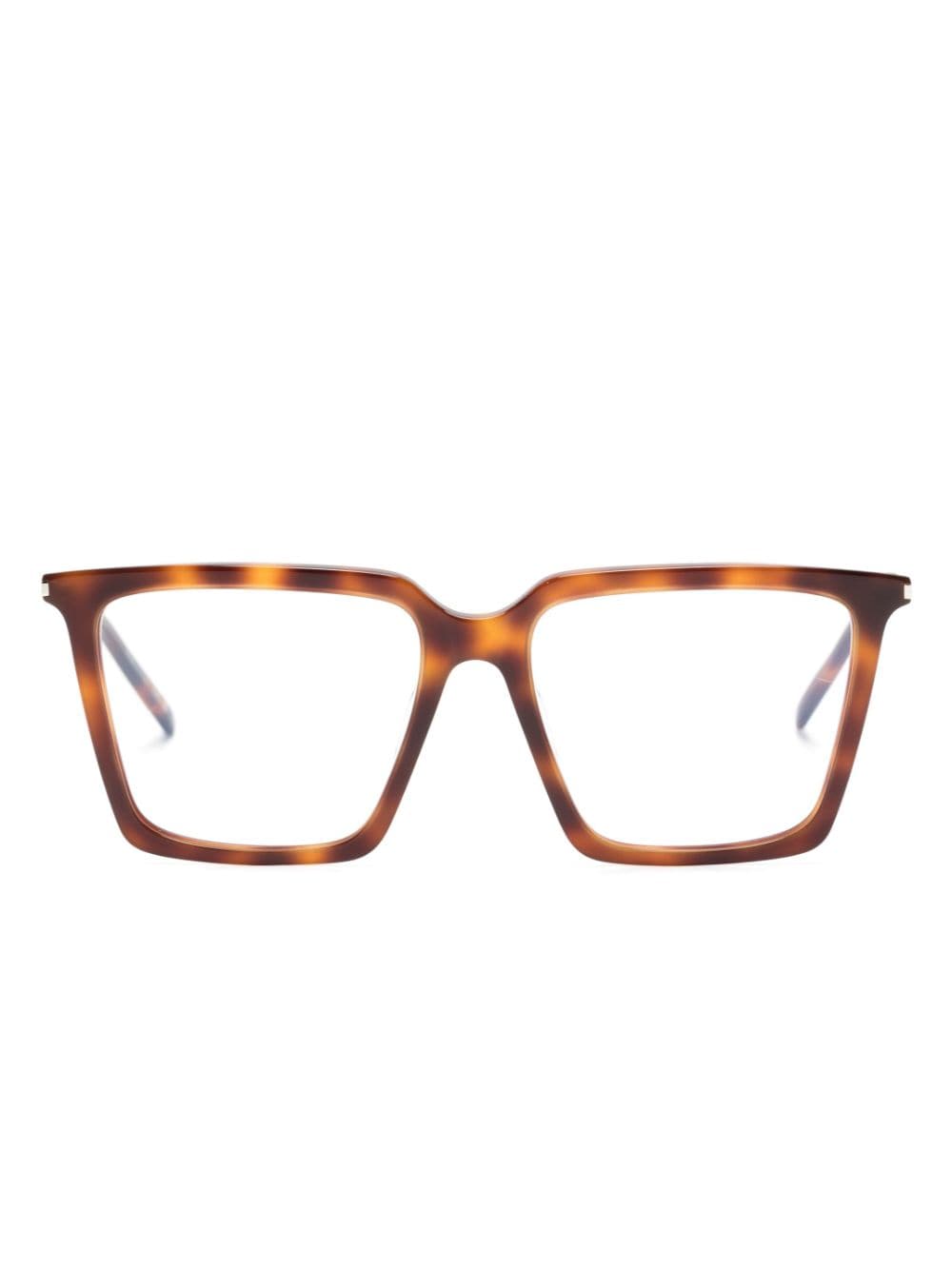 Saint Laurent Eyewear tortoiseshell square-frame glasses - Brown von Saint Laurent Eyewear