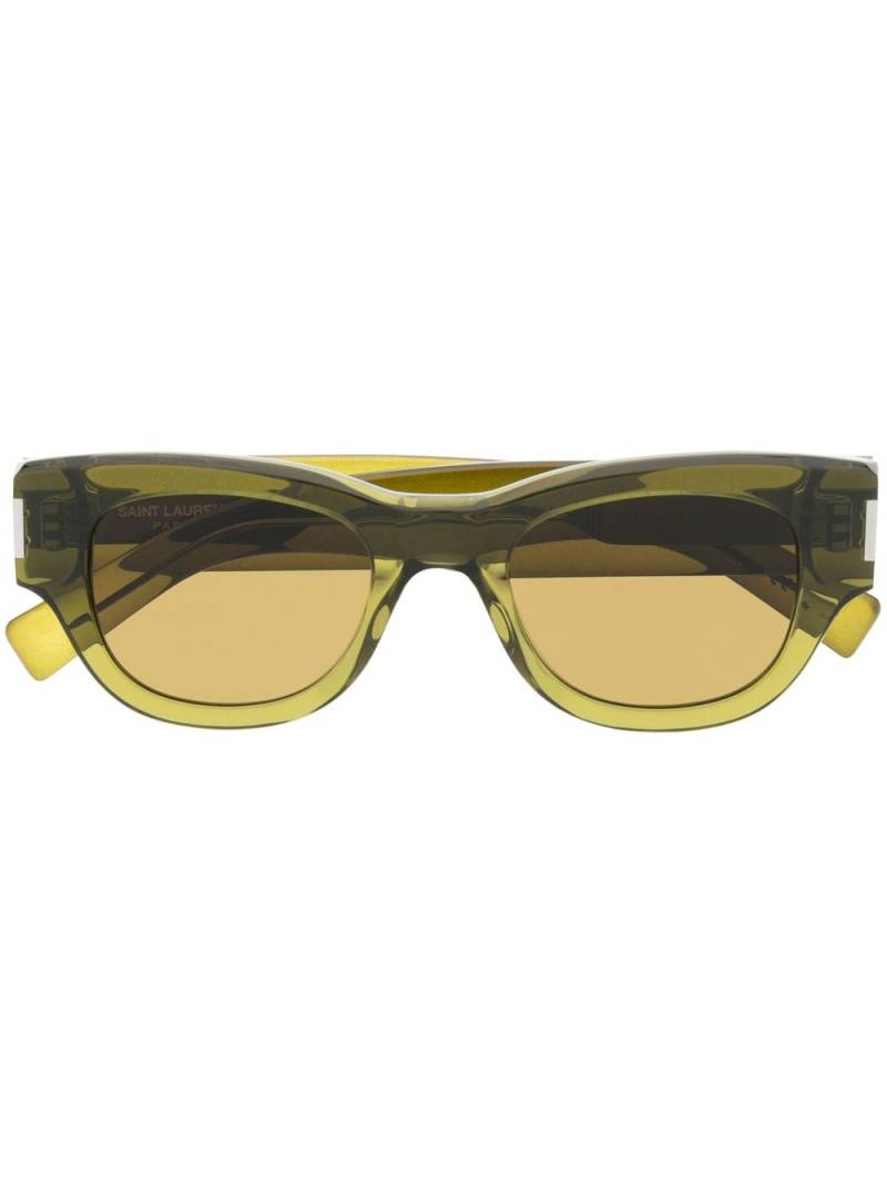 Saint Laurent Eyewear transparent-frame design sunglasses - Green von Saint Laurent Eyewear