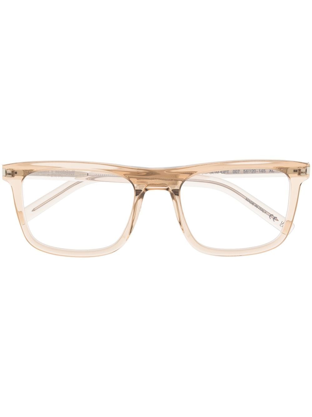 Saint Laurent Eyewear transparent-frame square glasses - Brown von Saint Laurent Eyewear