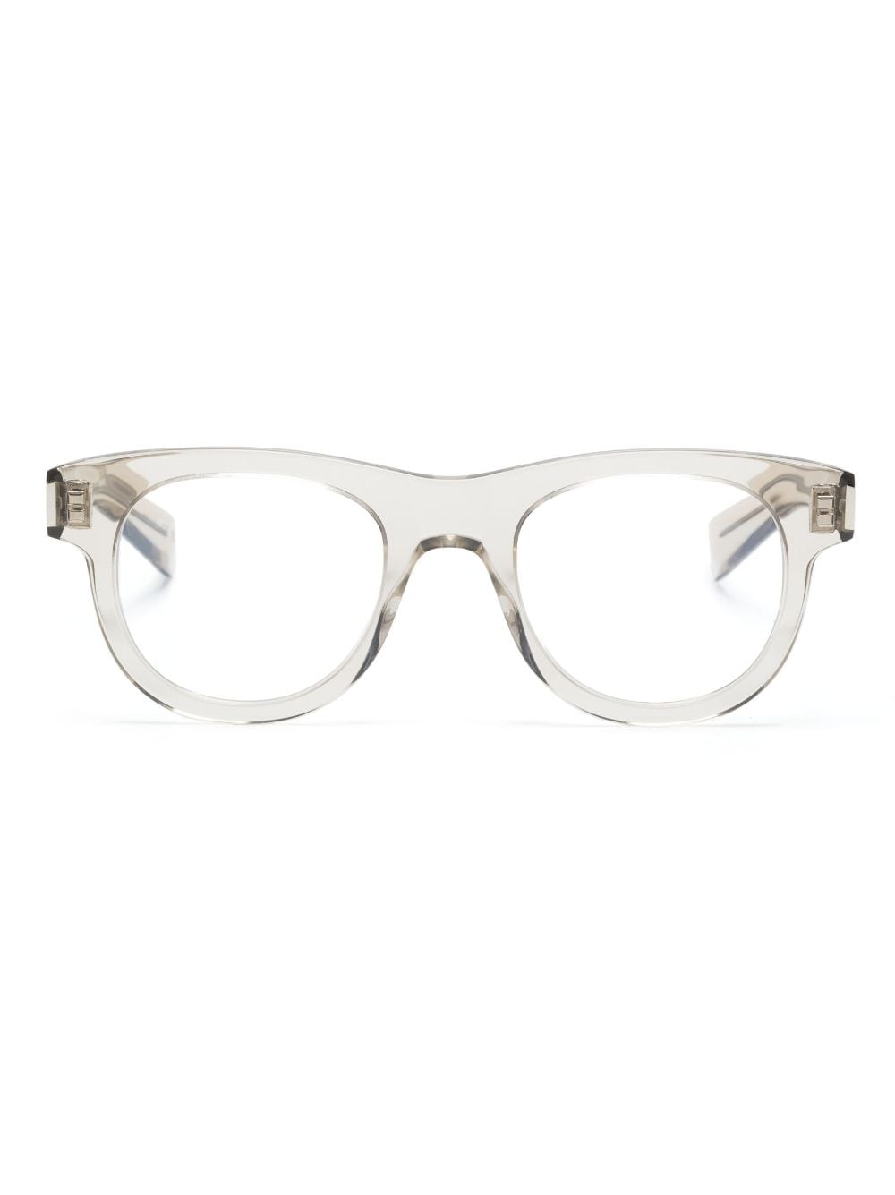 Saint Laurent Eyewear transparent round-frame glasses - Neutrals von Saint Laurent Eyewear