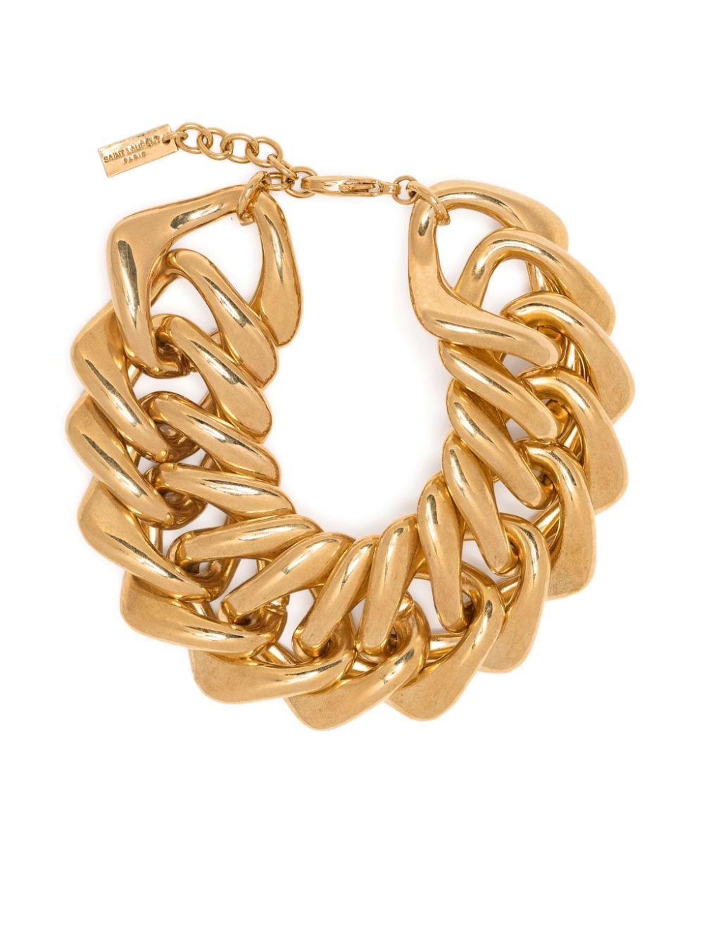 Saint Laurent Pre-Owned curb-chain chunky bracelet - Gold von Saint Laurent Pre-Owned