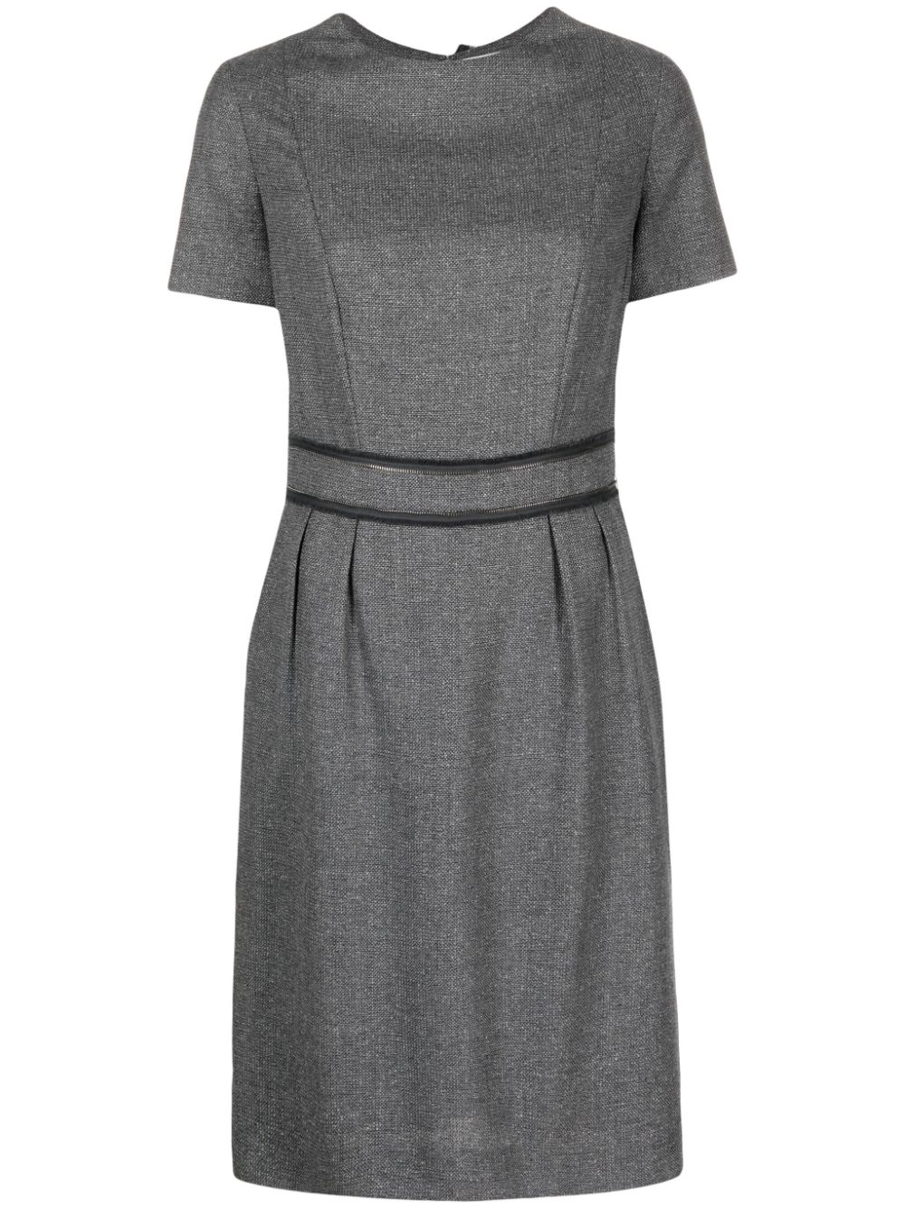 Saint Laurent Pre-Owned zip-detailing short-sleeve dress - Grey von Saint Laurent Pre-Owned