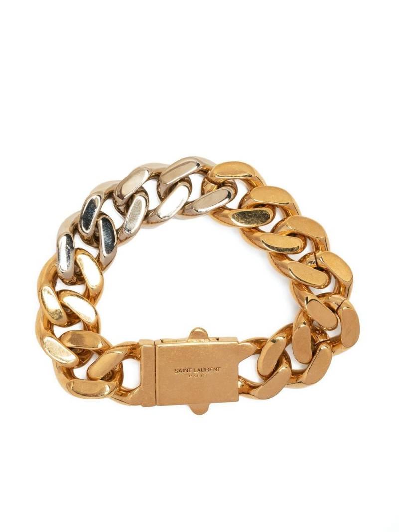 Saint Laurent 14kt gold plated curb-chain bracelet von Saint Laurent