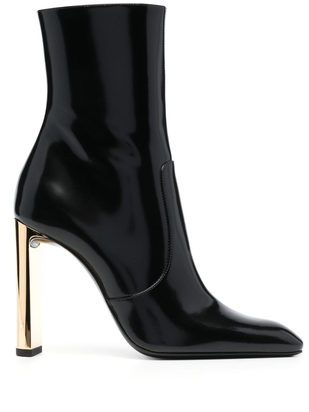 Saint Laurent Auteuil 100mm leather boots - Black von Saint Laurent