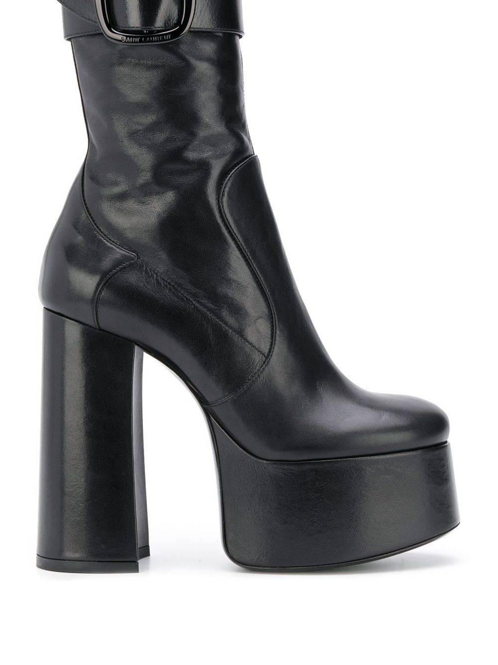 Saint Laurent Billy platform boots - Black von Saint Laurent