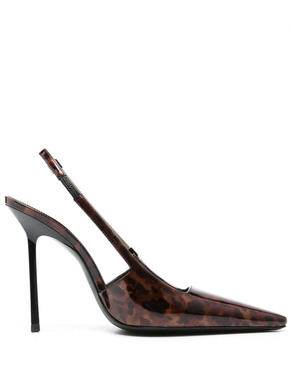 Saint Laurent Blake 110mm patent-leather pumps - Brown von Saint Laurent