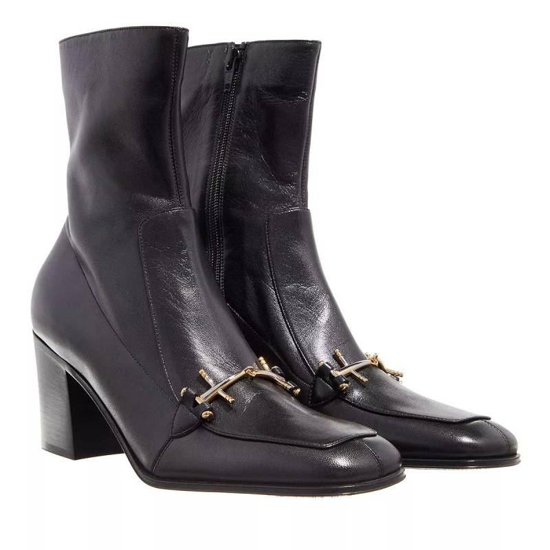 Saint Laurent Boots & Stiefeletten - Beau Smooth Leather Ankle Boots - Gr. 37 (EU) - in Schwarz - für Damen von Saint Laurent