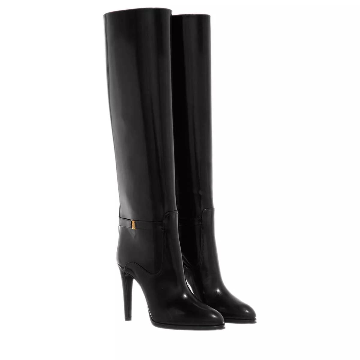 Saint Laurent Boots & Stiefeletten - Diane Boots In Shiny Leather - Gr. 36 (EU) - in Schwarz - für Damen von Saint Laurent