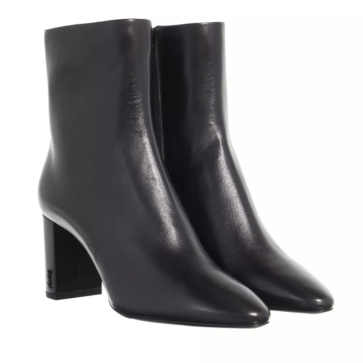 Saint Laurent Boots & Stiefeletten - Lou Ankle Boots In Smooth Leather - Gr. 36 (EU) - in Schwarz - für Damen von Saint Laurent