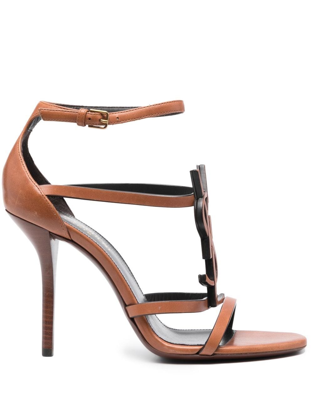 Saint Laurent Cassandra 100 strappy sandals - Brown von Saint Laurent