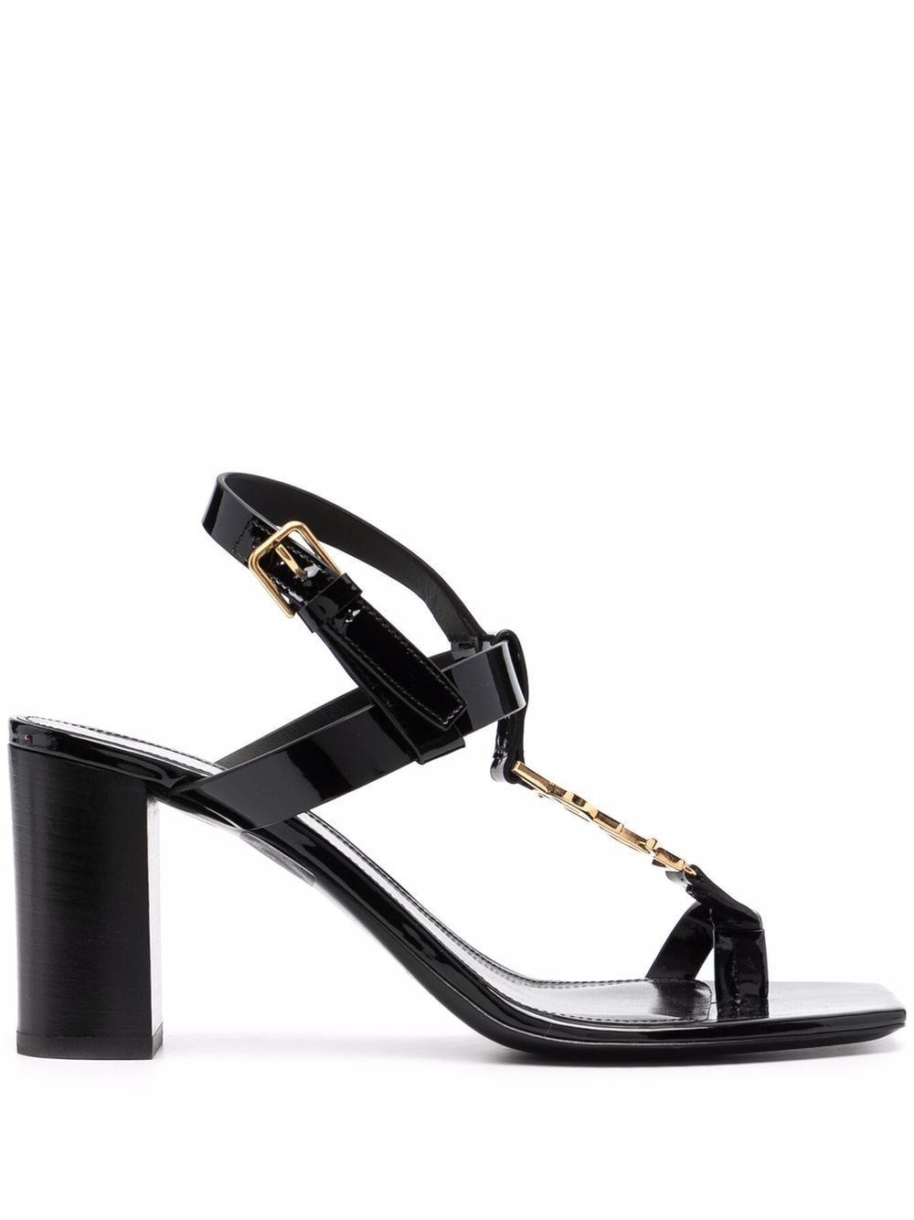 Saint Laurent Cassandra logo 75mm sandals - Black von Saint Laurent