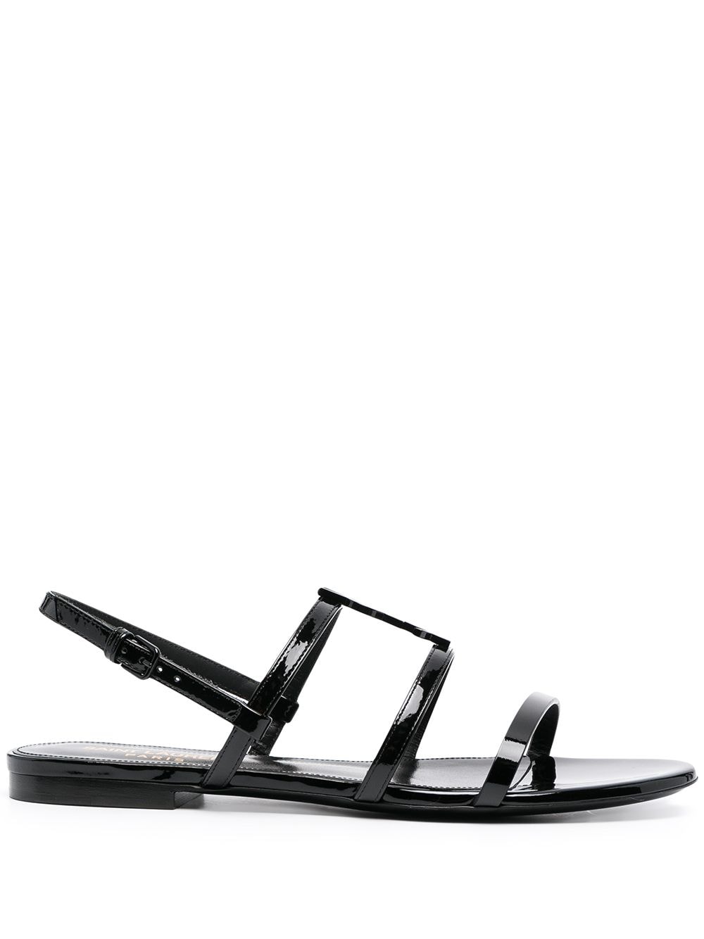 Saint Laurent Cassandra monogram sandals - Black von Saint Laurent