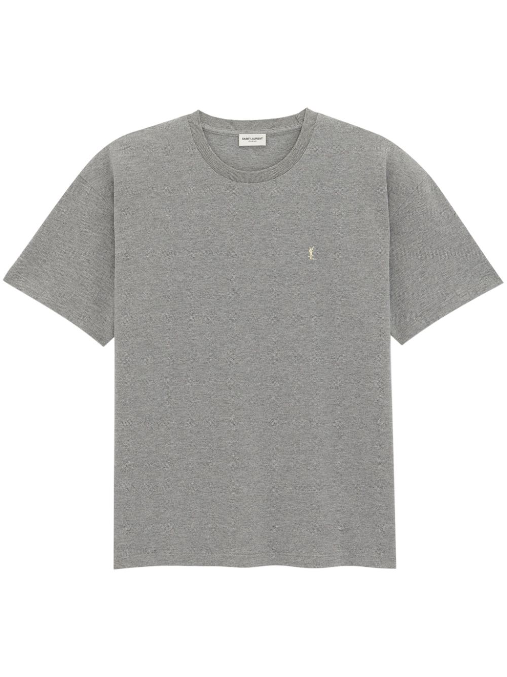 Saint Laurent Cassandre cotton-blend T-shirt - Grey von Saint Laurent