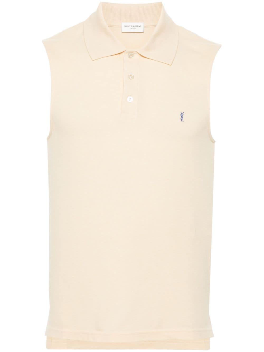 Saint Laurent Cassandre-motif polo shirt - Yellow von Saint Laurent