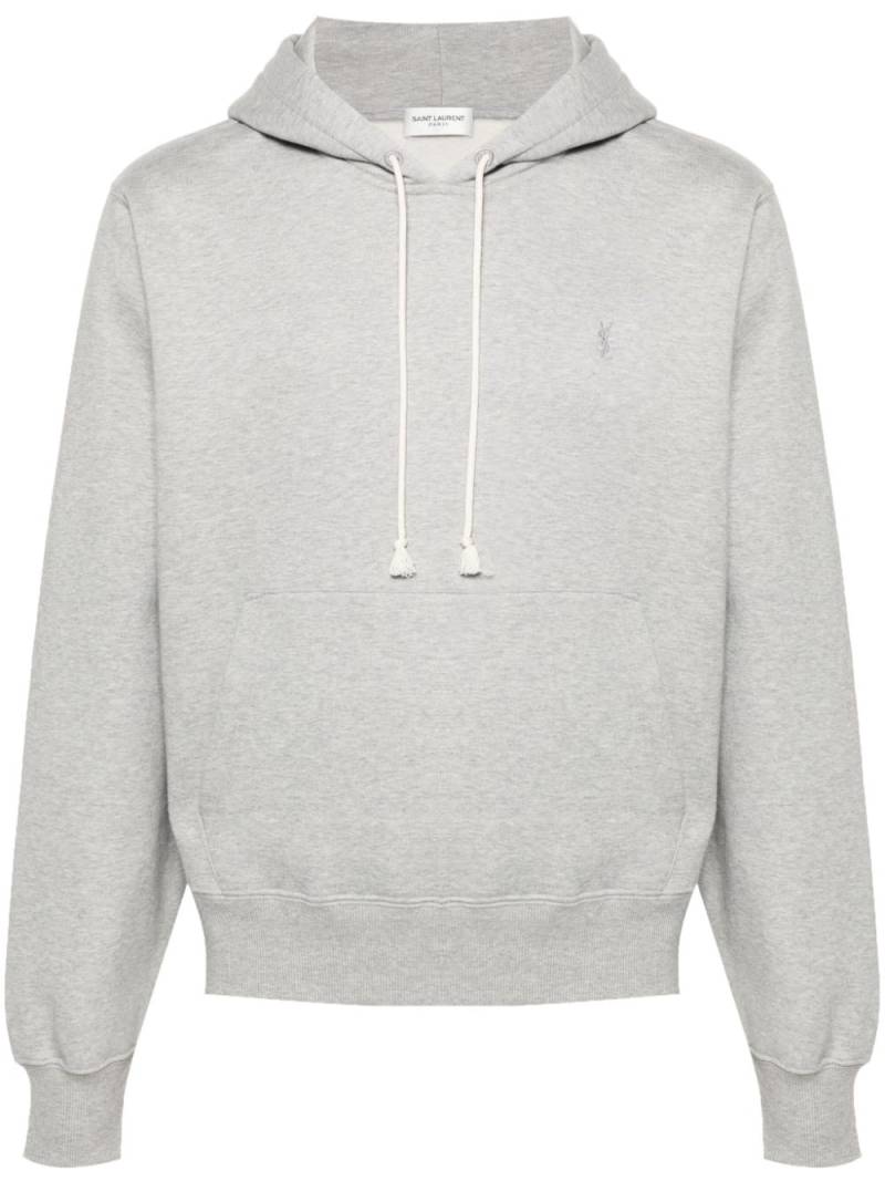Saint Laurent Cassandre organic cotton hoodie - Grey von Saint Laurent