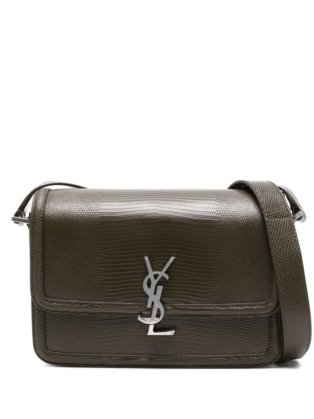 Saint Laurent Cassandre-plaque leather messenger bag - Green von Saint Laurent